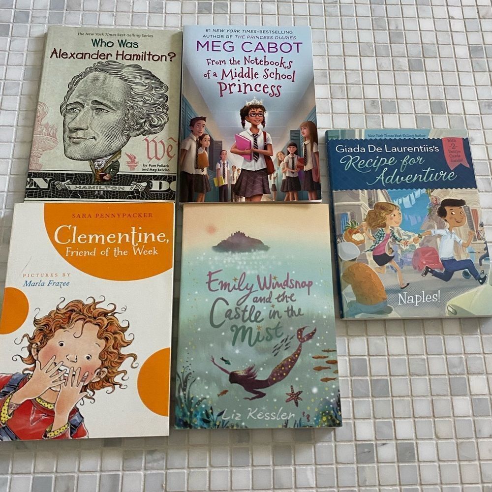 Tween Girl Book Lot - Alex. Hamilton; MiddleSchool Princess Notebook; Clementine